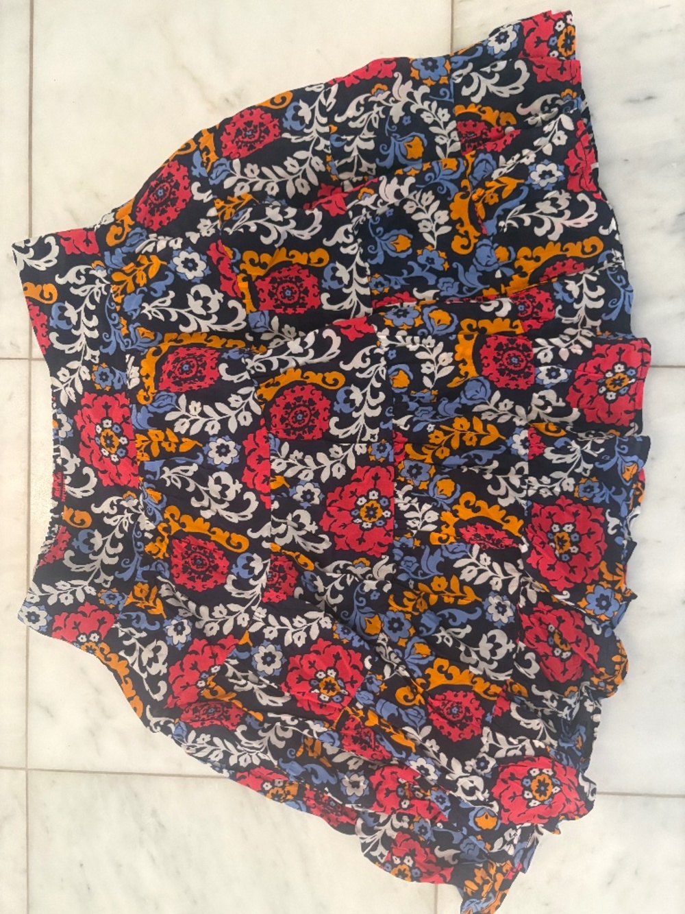 Maeve by Anthropologie flocked floral mini skirt